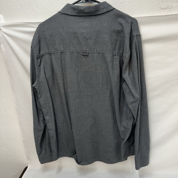Hurley Men's Small Ultra Soft Grey Long Sleeve Button Down Shirt - Picture 4 of 5
